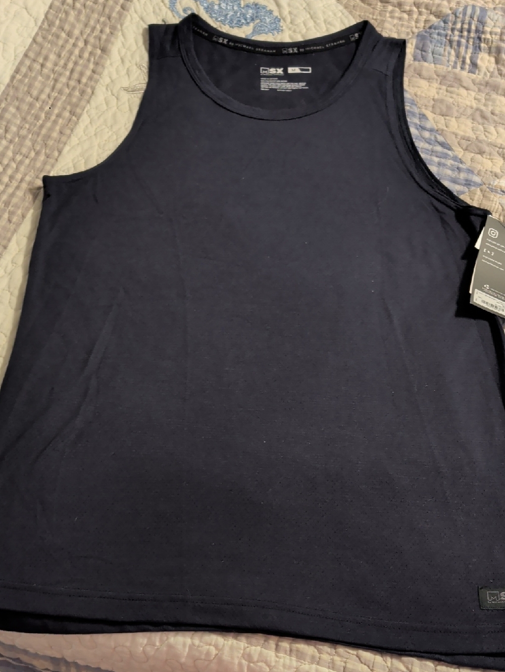 MSX by Michael Strahan Navy Blue Tank Top